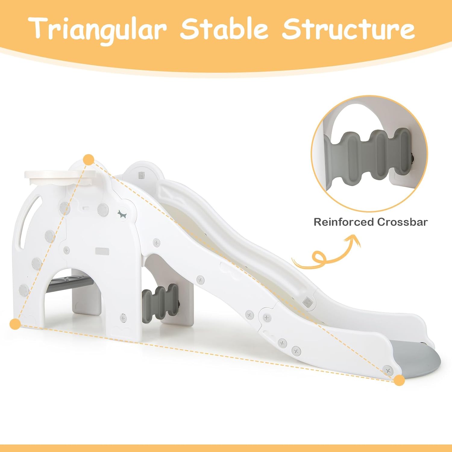 Toddler Slide, 4 in 1 Indoor K - Basketball Hoop Kids Indoor のレビューと価格